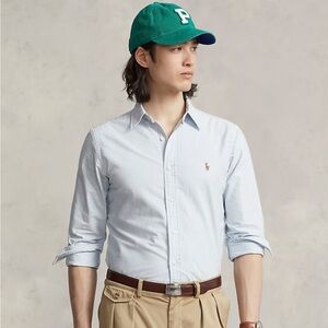 Ralph lauren‎ men's blue button up collared long sleeve sleeve shirt size medium